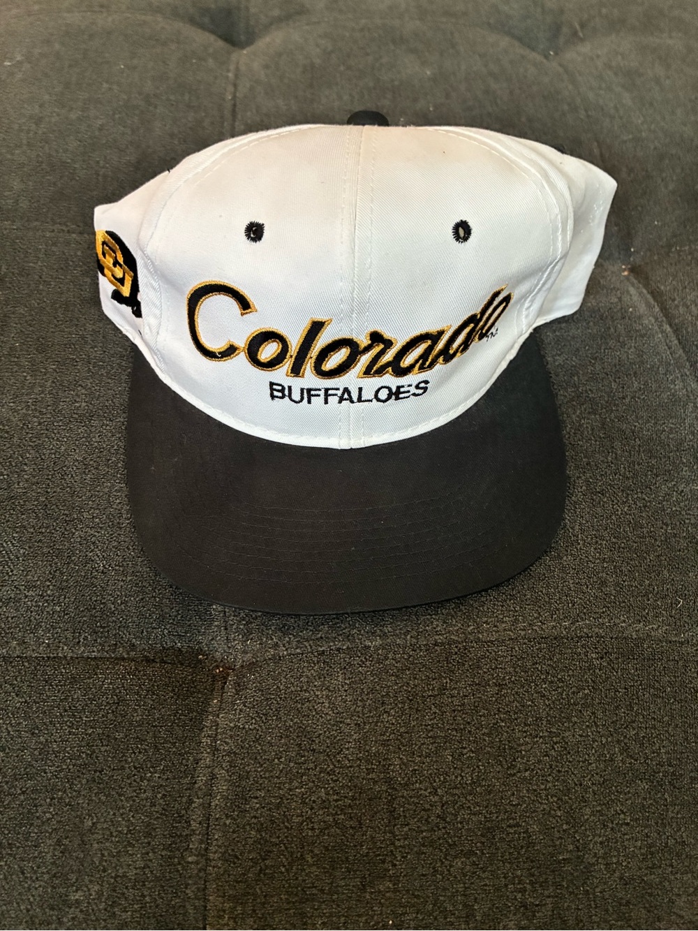 Colorado Buffaloes White and Black Snapback Hat